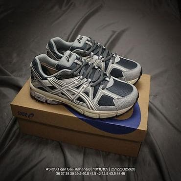 Мужские кроссовки, 40, 41, 42, Asics, Новый, цвет - Серый, Самовывоз, Бесплатная доставка