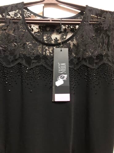 стильные модные платья больших размеров: Абсолютно новое очень красивое черное платье, Турция. 48-50 размер — 6