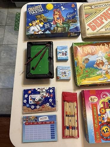 Игрушки: 12 настольных игр + пазл Все за 550 сом!!! Набор настольных игр и — 3