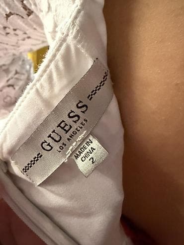 флисовый слип: Кружевной ромпер GUESS Los Angeles - Цвет: молочный/белый - Материал — 3