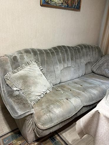 Комплект мягкой мебели, Б/у, Самовывоз, цвет - Серый