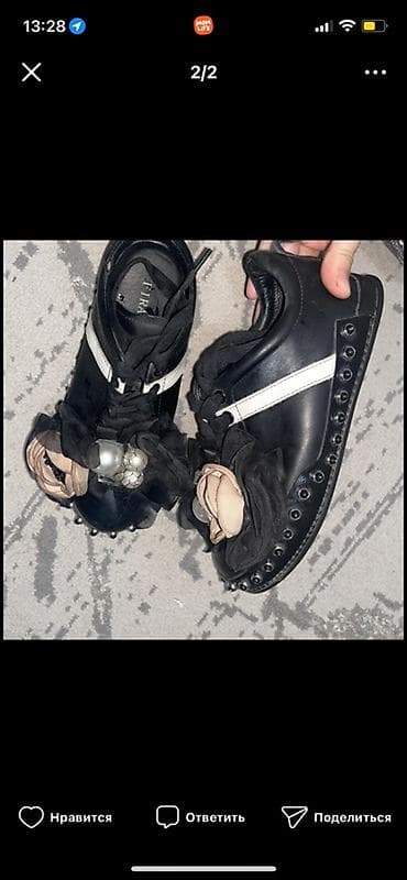 Спорттук бут кийим: Кроссовкалар, 36, Prada, Колдонулган, түсү - Кара — 2