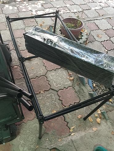 study table: Складной походный стол, Новый, цвет - Черный — 6