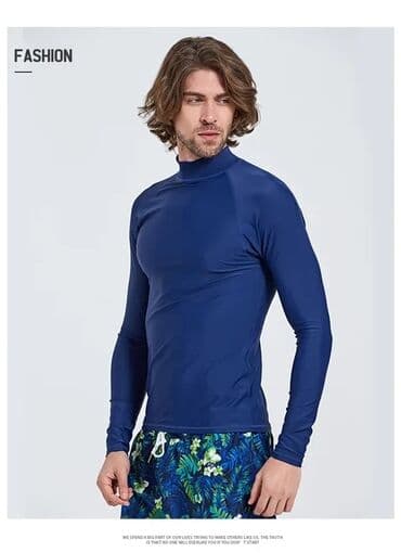 купальник для художественной: Рашгарт или футболка для плавания Эластичная ткань из смеси — 3