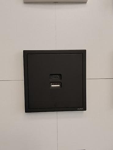 Розетка, USB менен, Ичине орнотмо розетка, 2 розетка