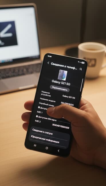 Samsung Galaxy S21 5G, 128 ГБ, цвет - Серый, 2 SIM