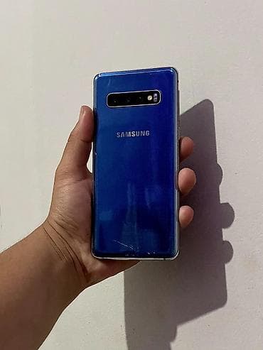 cd disk: Samsung Galaxy S10, Б/у, 128 ГБ, цвет - Синий, 2 SIM — 2