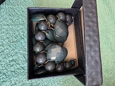 Колье-ошейник с крупными подвесками - Цвет: глубокий