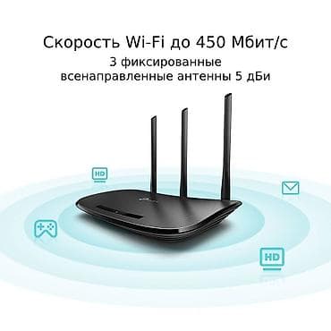 Модемдер жана тармак жабдуулары: Wi-Fi роутер 3-антенный, N450, отличное состояние, отлично работает — 6