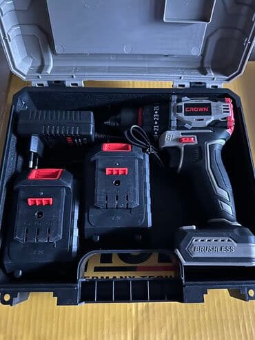 ручные инструменты: Шуруповерт Фирма CROWN 2 батарейка 1 зарядники Доставка по городу — 3
