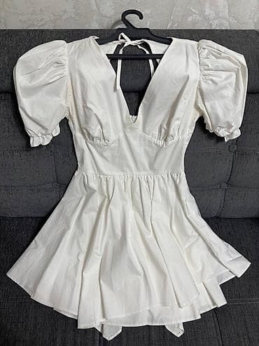 Повседневное платье, Лето, Короткая модель, Хлопок, S