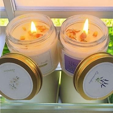 продаю свечи: Ароматические свечи в стеклянных банках с металлической крышкой - — 3