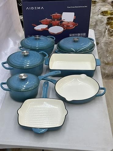 Чугунный набор посуды AIDEMA 7 в 1 с эмалированным покрытием Color at lalafo.kg Чугунный набор посуды AIDEMA 7 в 1 с эмалированным покрытием Color