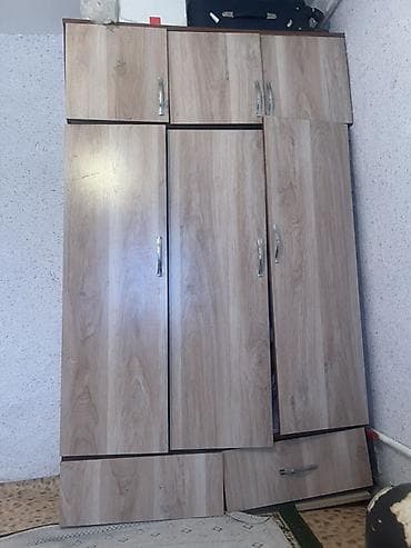 Кухонные шкафы: Шифоньер, шкаф для одежды, Б/у, Прямой, ЛДСП — 2