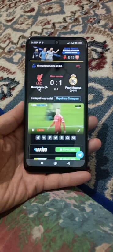 redmi 11 note: Redmi, Redmi Note 10, Колдонулган, 128 ГБ, түсү - Көгүлтүр, 2 SIM — 5