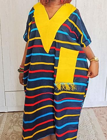 платье на пляж: Повседневное платье, Лето, Длинная модель, Оверсайз, Стандарт — 2