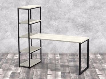 стеклянные полки: Стол Айсберг. Стол и стеллаж для офиса. На заказ изготовим за 2/3 дня — 2