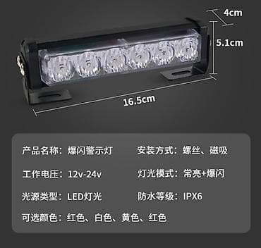 led matrix panel: Светодиодный проблесковый предупреждающий свет 12–24 В — 3