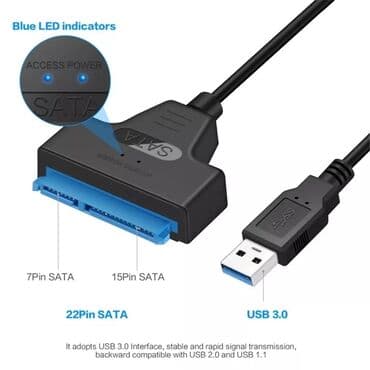 корпус для жесткого диска: Адаптер SATA к USB 2.0/3.0./Type-C для подключения 2.5 дюймового — 3