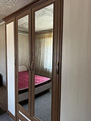 Спальные гарнитуры: Спальный гарнитур, Б/у, Двуспальная кровать, Шкаф, Тумба, Дерево, Самовывоз, цвет - Коричневый — 5