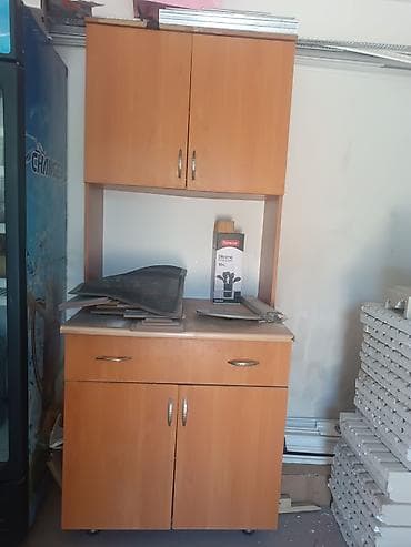 Кухонные гарнитуры: Кухонный гарнитур, Б/у, цвет - Коричневый, ДСП, Самовывоз — 2