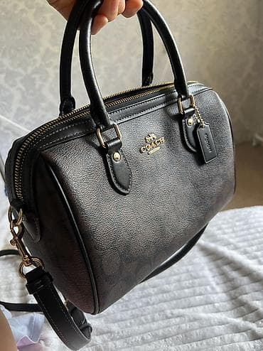 Аксессуарлар: Оригинал. Элегантная сумка Coach бочкообразной формы, выполненная в — 4