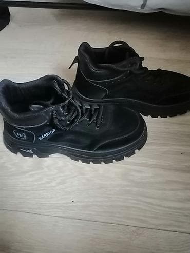 Жеке буюмдар: Мужские кроссовки/ботинки Warrior, черные. - Верх: замша/нубук с — 6