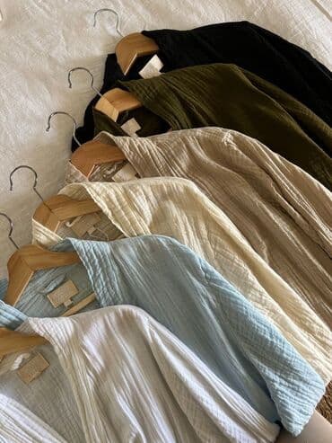 домашние халаты больших размеров: Халат, Муслин, M, 3XL, 5XL — 9