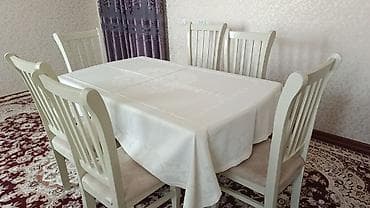 Диваны: Кухонный стол и стул, цвет - Бежевый — 1