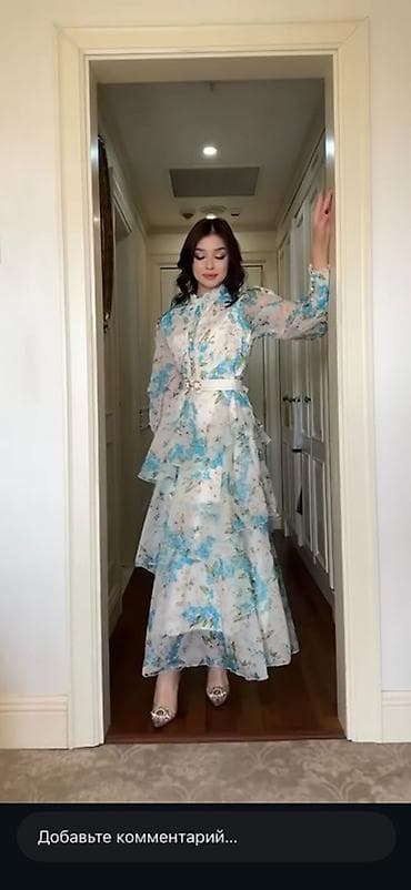 Отдаю платье за пол цены(без ремня) Женское платье макси с цветочным