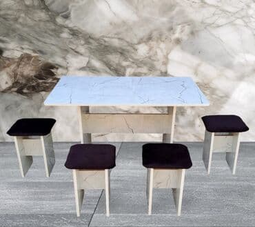 кухонный стол и стулья купить недорого: Кухонный стол и стул, Новый, Платная доставка, цвет - Черный — 10