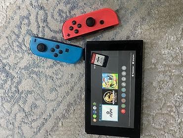 Nintendo Switch: Nintendo Switch (модель HAC-001(-01)) с неоновыми Joy‑Con: красный и — 2