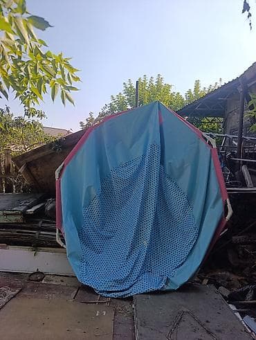 строительный чемодан: Каркасный надувной бассейн (без воды), круглый. - Форма: круглая. - — 1