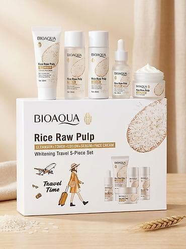 косметичку: Набор для ухода за кожей BIOAQUA Rice Raw Pulp — дорожный комплект из — 1