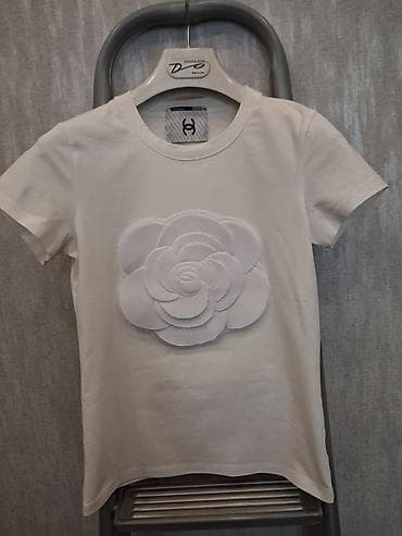 Женская одежда: Футболка, Классическая модель, Италия, Chanel, Трикотаж, Новый, M — 3