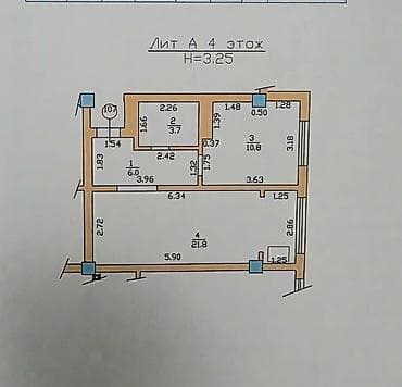 1 комната, 42 м², Тунгуч мкр Элитка, 4 этаж, Евроремонт — 7
