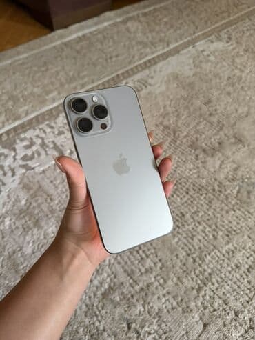 IPhone 15 Pro Max, Б/у, 512 ГБ, Серебристый, Чехол, 87 %