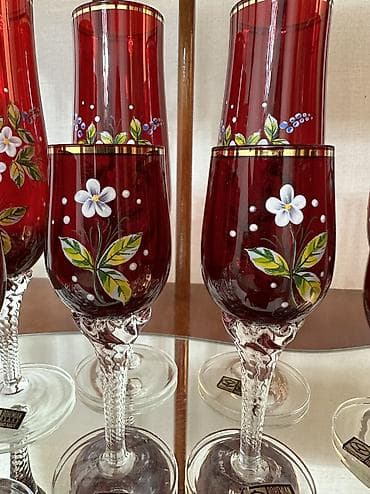 богемия стекло: Антиквариат! Редкость! Красотище! Эксклюзивный чешский набор из — 4