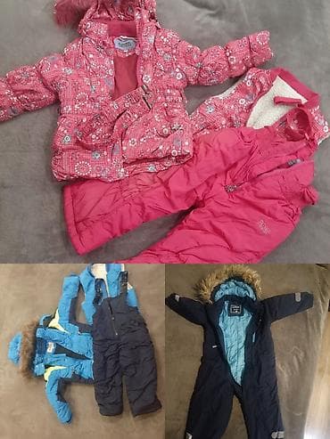 Синяя Зимняя тройка штаны жилетка куртка на возраст 1,5-2 года 700 at lalafo.kg Синяя Зимняя тройка штаны жилетка куртка на возраст 1,5-2 года 700