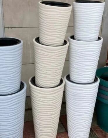 цветочница: Цветочные горшки Лотки, Висячие горшки, Прямоугольные горшки — 12