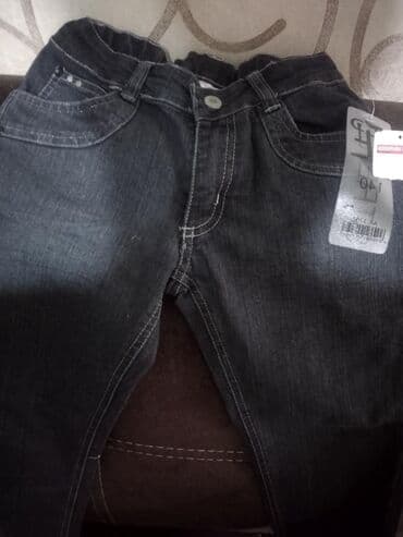 5 лет: Джинсы и брюки, цвет - Черный, Новый — 3