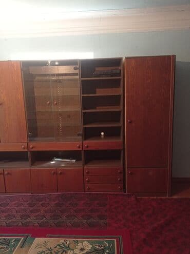 мебель горка: Гарнитур для зала, Шкаф, Дерево, цвет - Коричневый — 1