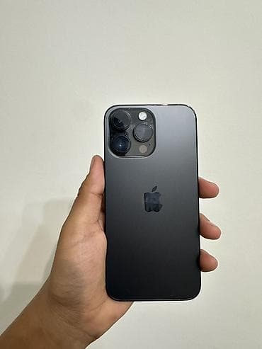 IPhone 14 Pro Max, Б/у, 128 ГБ, Black Titanium, Зарядное устройство, Защитное стекло, Чехол, 79 %
