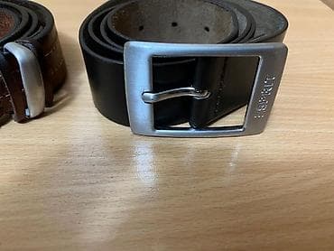 мужские ремни: Комплект ремней для брюк (несколько моделей) - Классический черный — 1