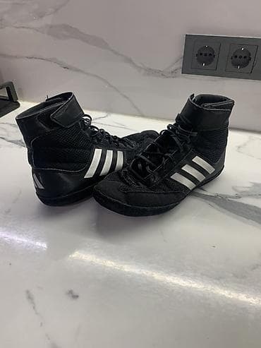 Мужская обувь: Боксерские ботинки Adidas,Kombat spin высокие - Цвет: черный с — 2
