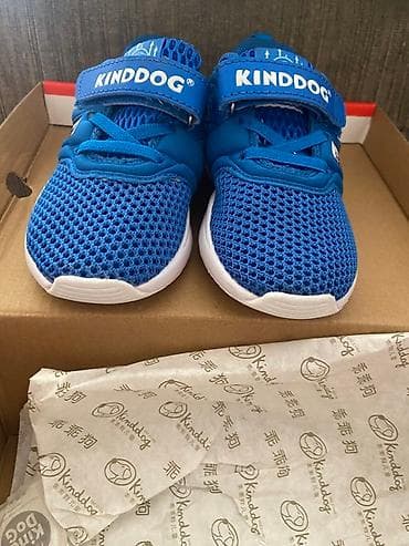 second hend: Синие детские кроссовки от KINDDOG. Модель имеет легкий дышащий верх — 3