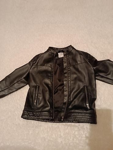 кожанный пиджак: Комплект, цвет - Черный, Б/у — 1