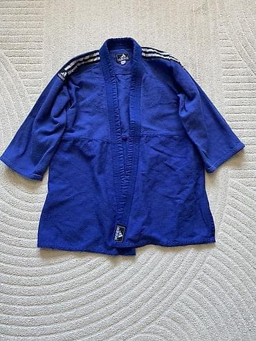 Спорт и отдых: Кимоно для дзюдо синее и белый пояс идеальное состояние,подходит для — 2