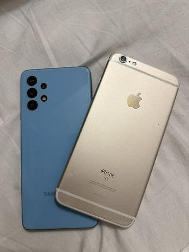 iphone ipad: Набор смартфонов: Samsung Galaxy A32 (голубой) + Apple iPhone 6s — 3