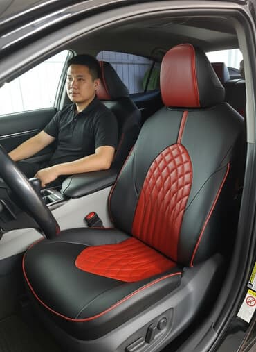 Чехлы Экокожа, цвет - Черный, Toyota, Новый